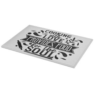 Decorative Glass Cutting Board 15"x11"