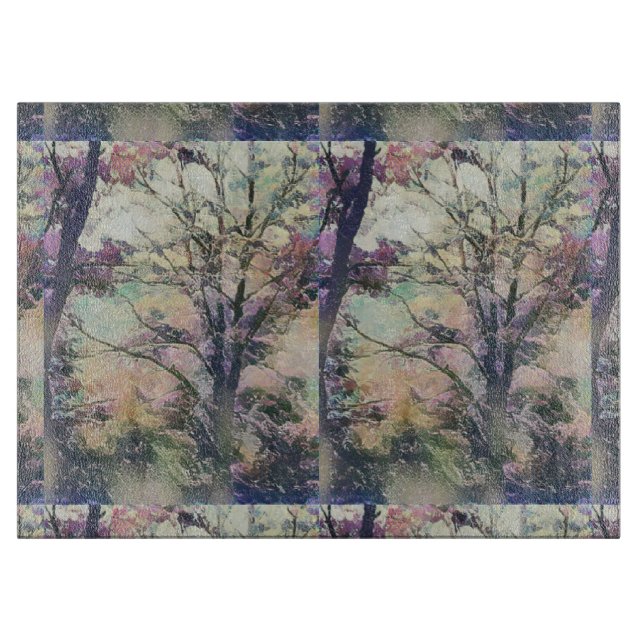 Decorative Glass Cutting Board 15"x11" (Front)