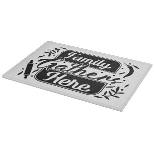 Decorative Glass Cutting Board 15"x11"