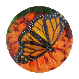 Decorative Glass Cutting Board butterfly's