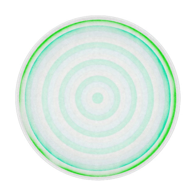 Decorative Glass Cutting Board with Circle Design (Front)