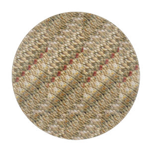 Decorative Glass Cutting Serving Board 12" Unique!