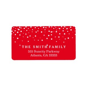 Decorative Glitter Modern Dots Holidays Christmas Label