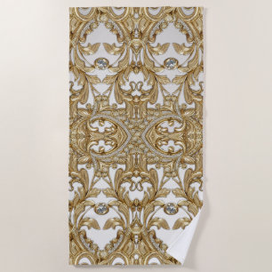 Decorative Gold Beach Towel