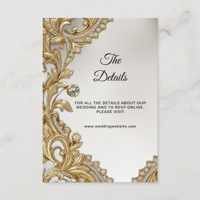 Decorative Gold Detail Enclosure Card (Front)