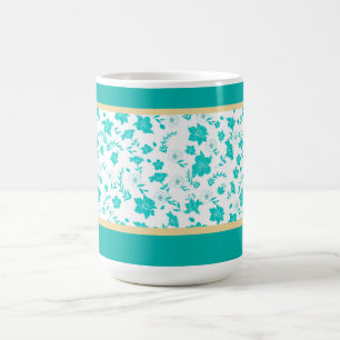 Decorative Gold Floral White Tea Coffee Mug