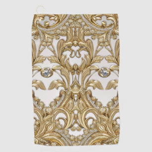 Decorative Gold Golf Towel