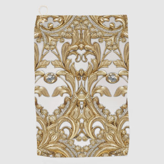 Decorative Gold Golf Towel