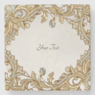 Decorative Gold Stone Coaster