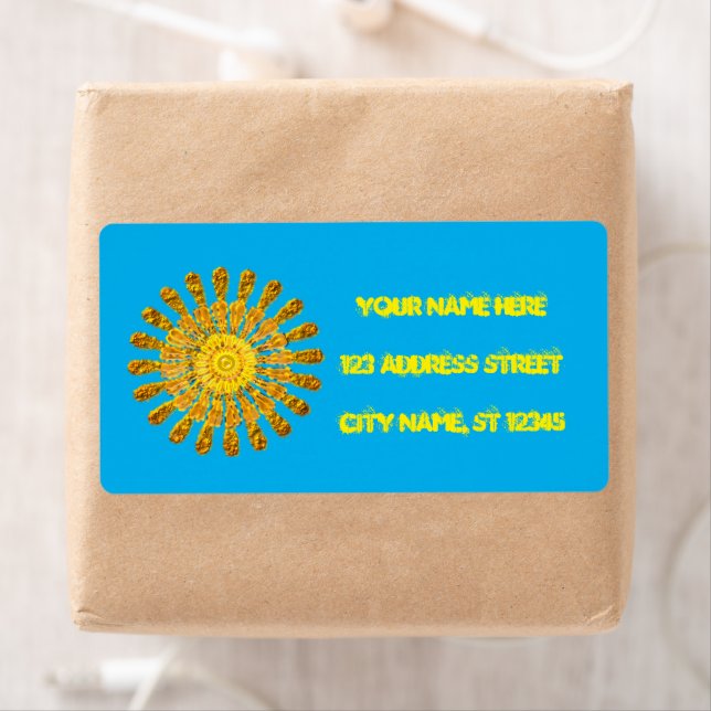 Decorative golden sun symbol.Personalize (Insitu)