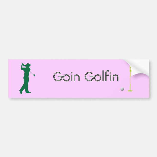 Decorative golfing bumper sticker (Front)