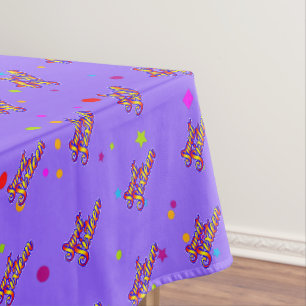 Decorative Gradient Stylised Sweet 16 on Purple Tablecloth