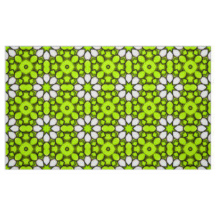 Decorative Green floral pattern in vibrant style Fabric