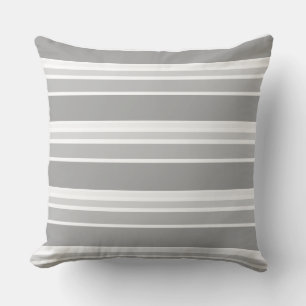 Decorative Grey And White Stripe Cushion