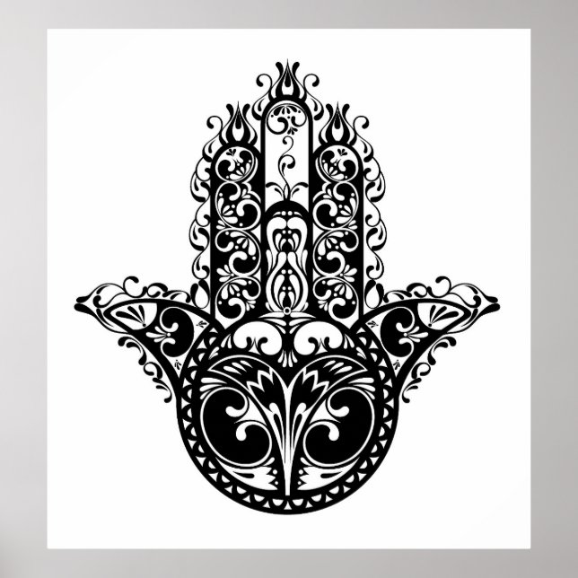 Decorative Hamsa Design 2 Poster (Front)