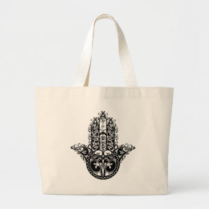 Decorative Hamsa Design Large Tote Bag