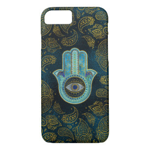 Decorative Hamsa Hand with paisley background iPhone 8/7 Case
