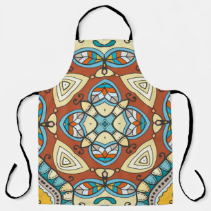 Decorative hand drawn seamless pattern. Colorful a Apron