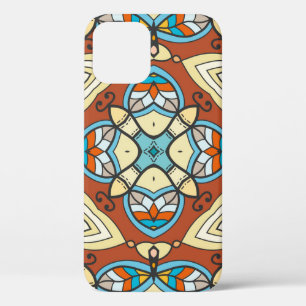 Decorative hand drawn seamless pattern. Colorful a iPhone 12 Case