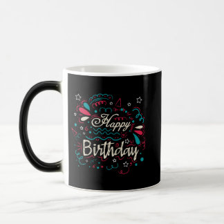 decorative happy birthday magic mug