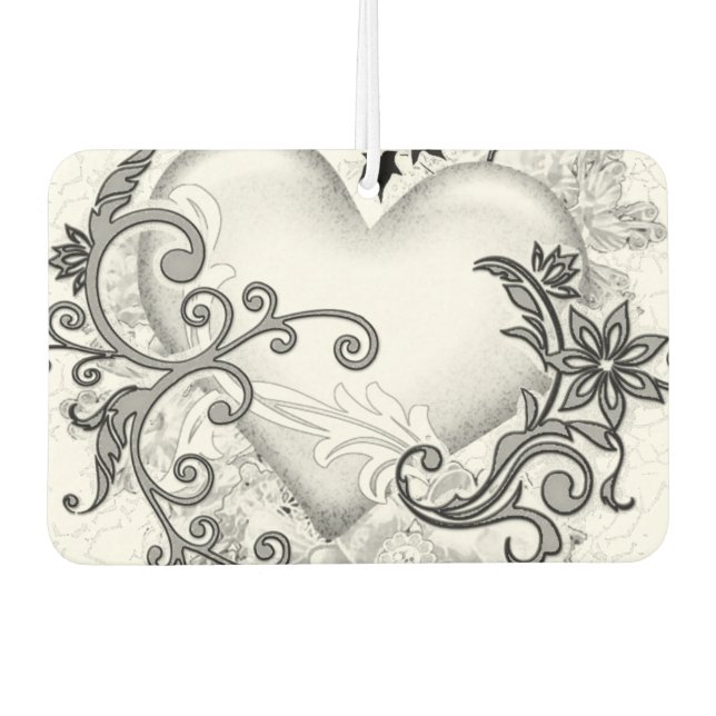 Decorative Heart Car Air Freshener (Front)