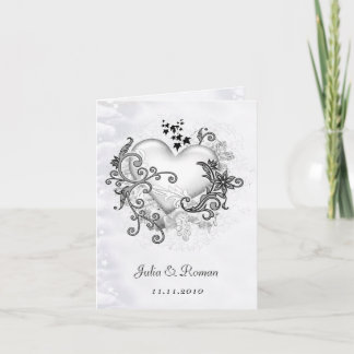 Decorative Heart (customisable) Wedding Holiday Card