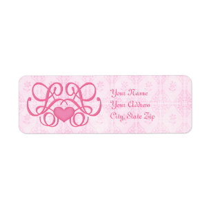 Decorative Heart Personalised Label