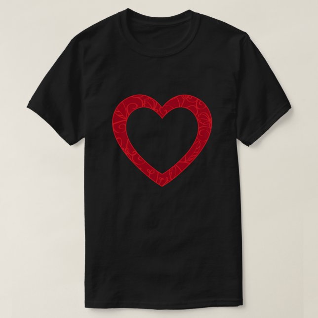 Decorative Heart Valentine's T-Shirt (Design Front)