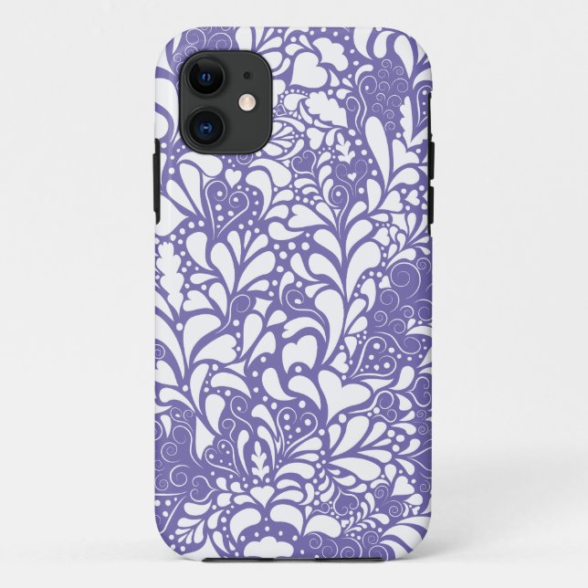 Decorative Hearts and Flourishes Pattern Case-Mate iPhone Case (Back)
