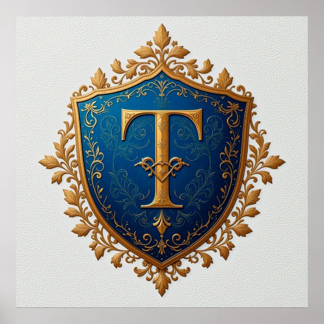 Decorative Heraldic Shield Poster (Front)