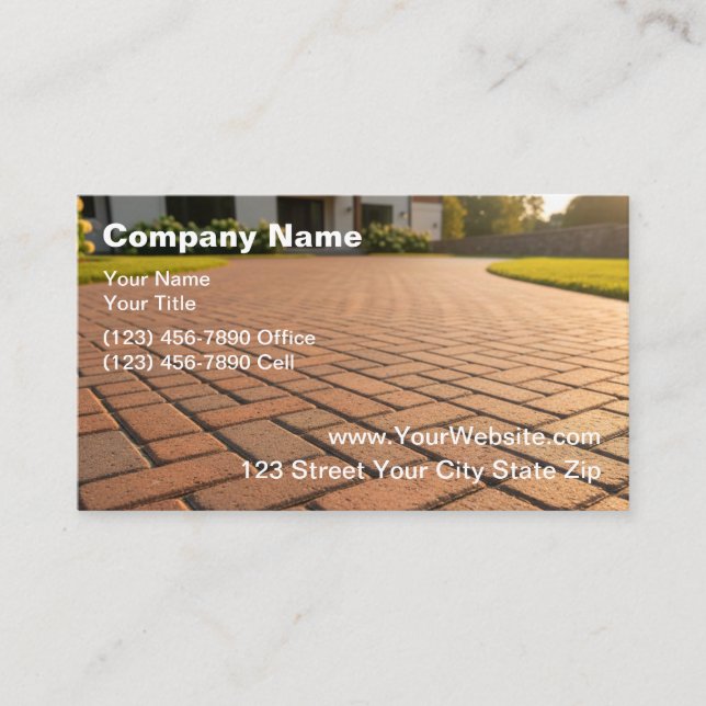 Decorative Home Brick Paving Business Card (Front)
