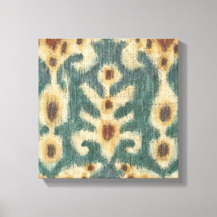 Decorative Ikat Fabric Design by Chariklia Zarris Canvas Print