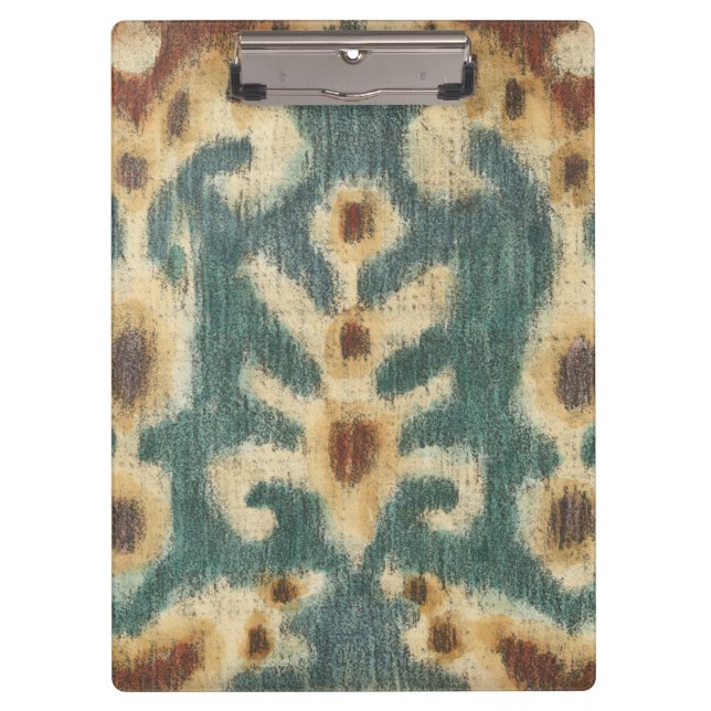 Decorative Ikat Fabric Design by Chariklia Zarris Clipboard (Front)