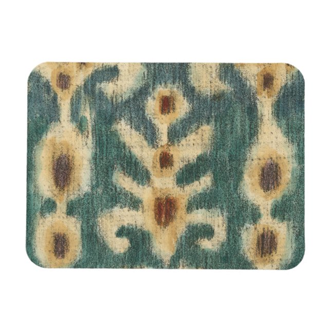 Decorative Ikat Fabric Design by Chariklia Zarris Magnet (Horizontal)