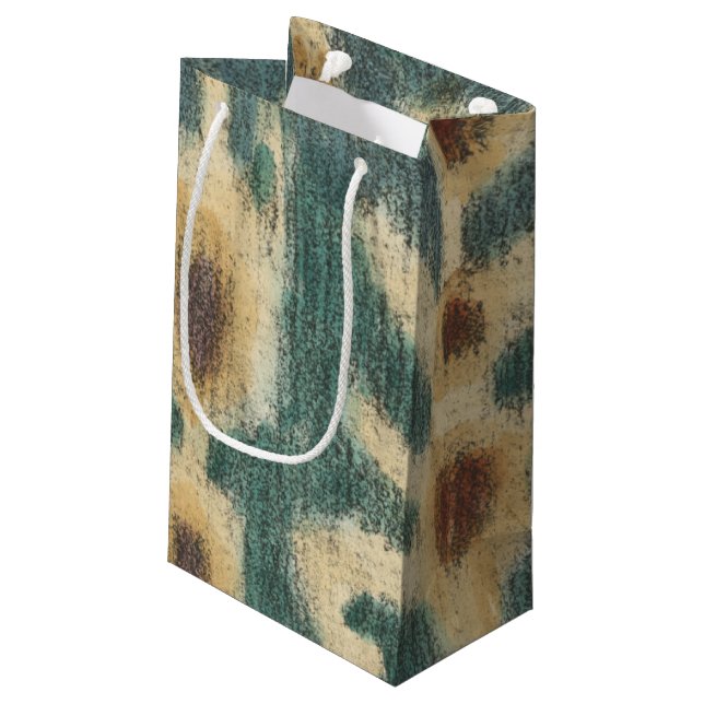 Decorative Ikat Fabric Design by Chariklia Zarris Small Gift Bag (Back Angled)