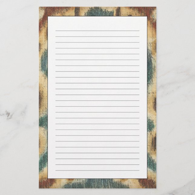 Decorative Ikat Fabric Design by Chariklia Zarris Stationery (Front)