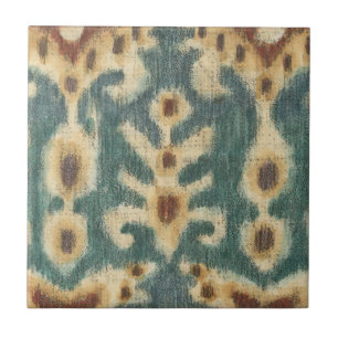 Decorative Ikat Fabric Design by Chariklia Zarris Tile