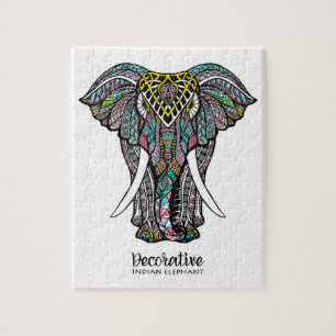 Decorative Indian Elephant Jigsaw Puzzle