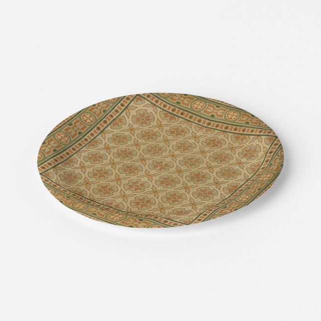 Decorative Italian Mosaic Tiles by Vision Studio Paper Plate (Angled)