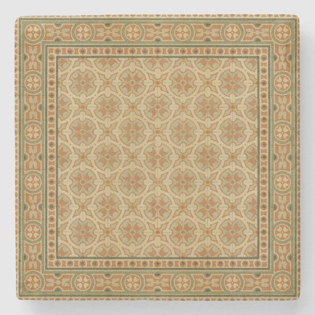 Decorative Italian Mosaic Tiles by Vision Studio Stone Coaster (Front)