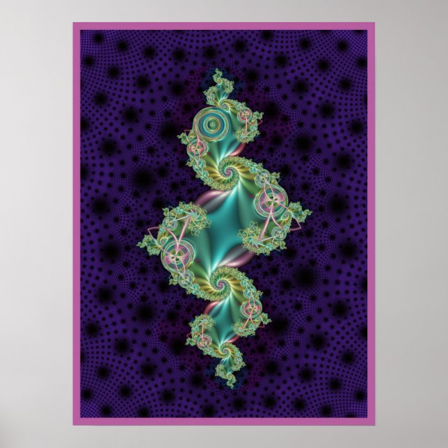 Decorative Julia Fractal Poster (Front)