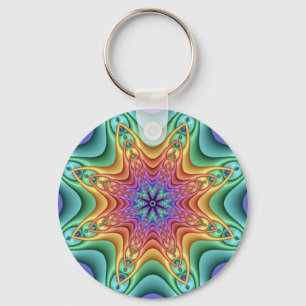 Decorative kaleidoscope keychain