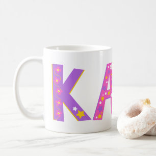 Decorative Kate flowers and star mug