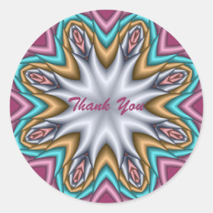 Decorative keleidoscope Thank You stickers