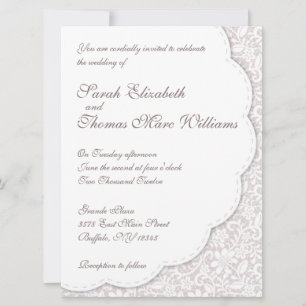 Decorative Lace Wedding Invitation