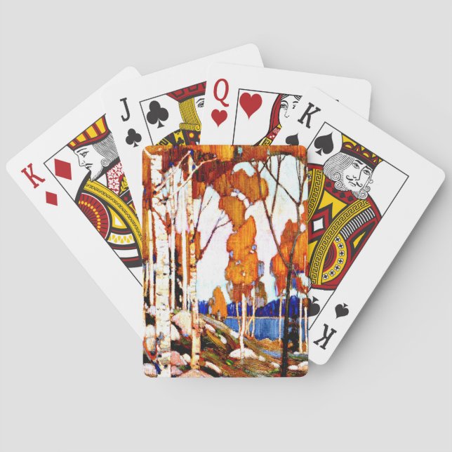 Decorative Landscape by Tom Thomson Playing Cards (Back)