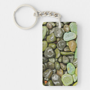 Decorative landscaping rocks key ring