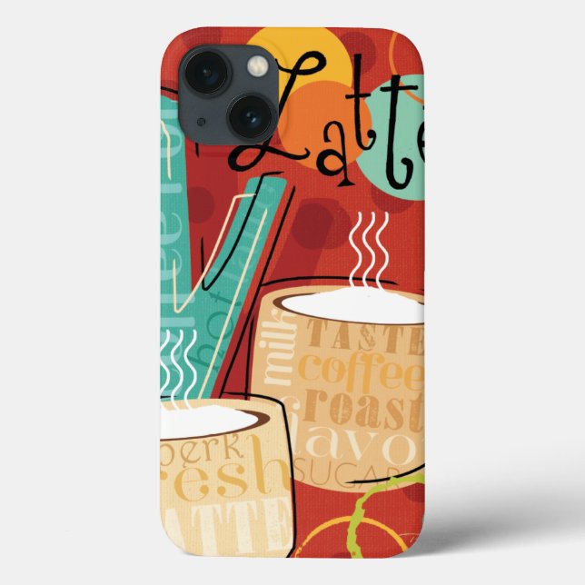 Decorative Latte Pot and Cups Case-Mate iPhone Case (Back)