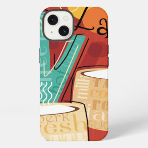 Decorative Latte Pot and Cups iPhone 13 Case