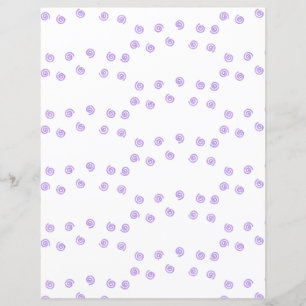 Decorative Lavender Swirls Scrapbook Paper